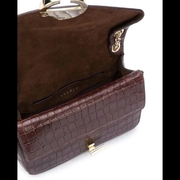 Yza Crocodile Embossed Leather Bag - Picture 4 of 8